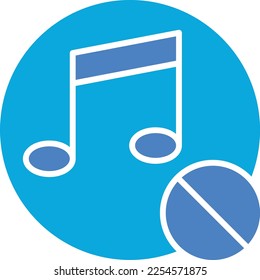 No Music vector icon. Can be used for printing, mobile and web applications.