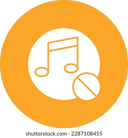 No hay icono del vector de música. Se puede usar para imprimir, móviles y aplicaciones web.