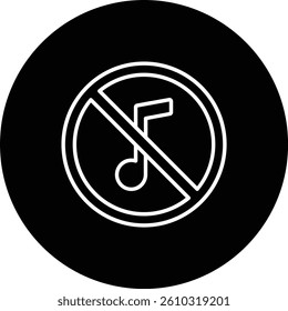 No Music vector icon. Can be used for printing, mobile and web applications.