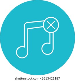 No Music vector icon. Can be used for printing, mobile and web applications.