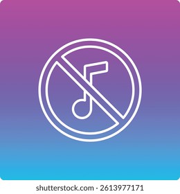 No Music vector icon. Can be used for printing, mobile and web applications.
