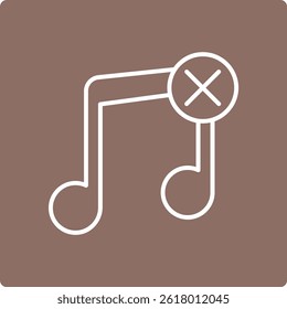 No Music vector icon. Can be used for printing, mobile and web applications.