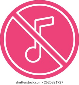 No Music vector icon. Can be used for printing, mobile and web applications.