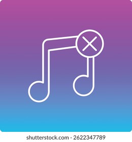 No Music vector icon. Can be used for printing, mobile and web applications.