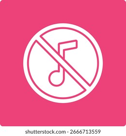 No hay icono de Vector de música. Se puede utilizar para aplicaciones de impresión, móviles y de Web.