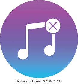 No hay icono de Vector de música. Se puede utilizar para aplicaciones de impresión, móviles y de Web.