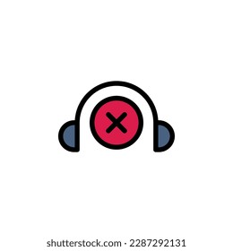 no hay estilo de línea relleno de icono de vector de música. uso perfecto para logotipo, presentación, sitio web y más. estilo de línea de color de diseño de iconos simple