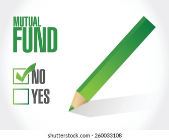 no mutual fund check mark illustration design over a white background