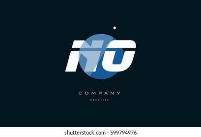 no n o  blue circle dot big font alphabet company letter logo white design vector icon template 