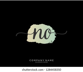 NO N O Initial handwriting logo template