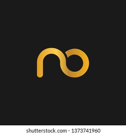 NO or N O letter alphabet logo design in vector format.