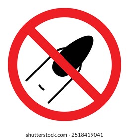 No nail sign. Nail not allowed. The red circle prohibiting symbol. No long finger nails icon. Vector illustration.