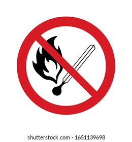 No Naked Flame Warning Sign Vector Stock Vector Royalty Free