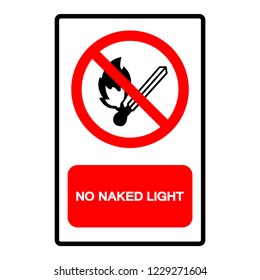 No Naked Light Symbol Sign Vector Stock Vector Royalty Free Shutterstock