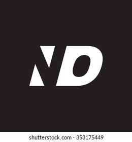 NO negative space letter logo black background
