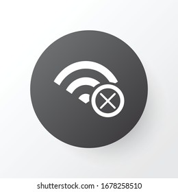 No network icon symbol. Premium quality isolated stop wifi element in trendy style.