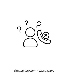 No network, problem icon. Element of telecommunication icon for mobile concept and web apps. Thin line No network, problem icon can be used for web and mobile