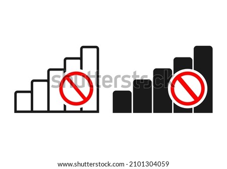 No network signa. No internet connection. Signal lost, disabled. Illustration vector
