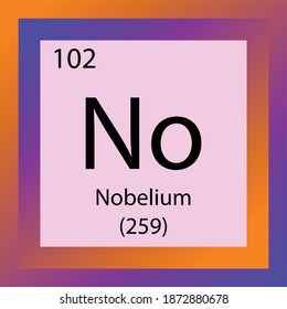 No Nobelium Chemical Element Periodic Table Stock Vector (Royalty Free ...