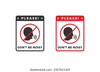 No noise icon sign vector design, icon boards are prohibited from noisy