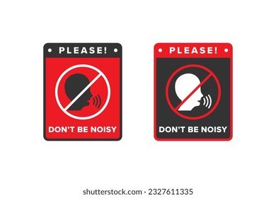 No noise icon sign vector design, icon boards are prohibited from noisy