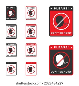 No noise icon sign vector design, icon boards are prohibited from noisy