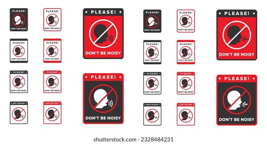 No noise icon sign vector design, icon boards are prohibited from noisy