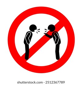 No noise warning sign, dont be noisy