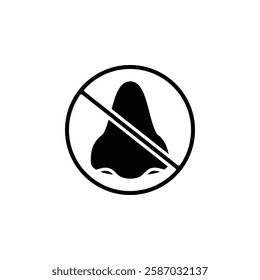 no nose icon Simple thin line logo