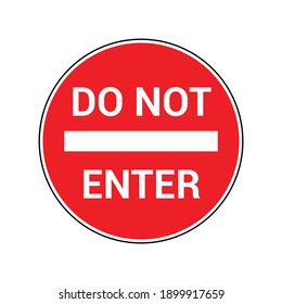 No Not Enter Sign Vector