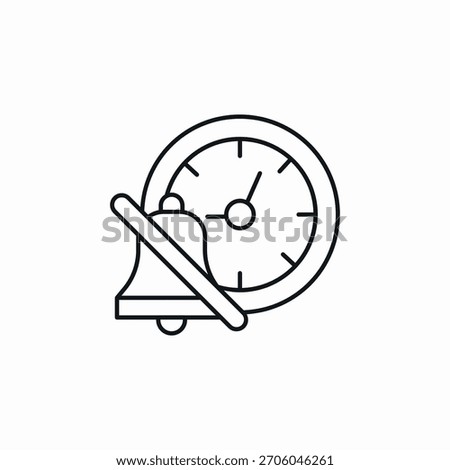 no notification time icon sign vector