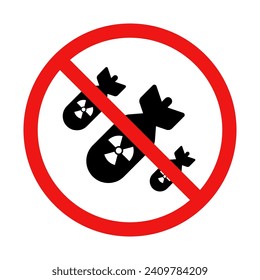 No hay signos de bomba nuclear en fondo blanco