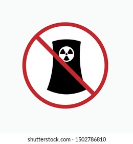 No Nuclear Icon - Vector, Sign and Symbol for Design, Presentation, Website or Apps Elements.