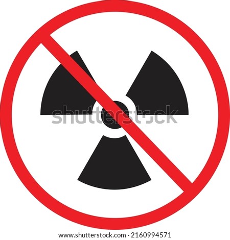 no nuclear power icon on white background. no radiation sign. no nuclear symbol. flat style.