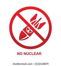 No nuclear sign isolated on white background vector illustration.