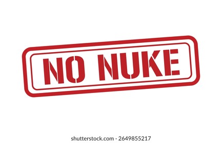 NÃO NUKE vetor de texto de carimbo vermelho, carimbo