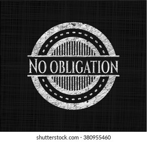 No obligation chalkboard emblem