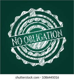  No obligation with chalkboard texture