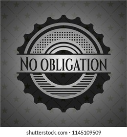 No obligation dark emblem. Retro