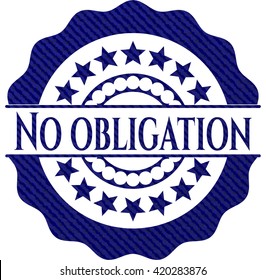 No obligation denim background