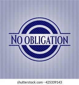 No obligation denim background