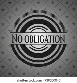 No obligation realistic dark emblem