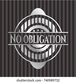 No obligation silver emblem