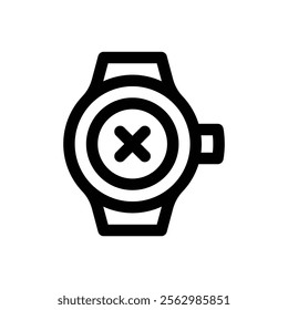 No official time zone. Editable stroke vector icon.