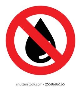 no oil icon with white background