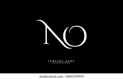 NO, ON Abstract Letters Logo Monogram