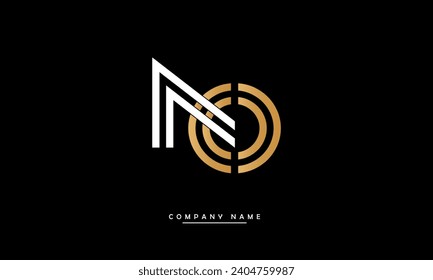 NO, ON Abstract Letters Logo Monogram
