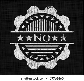 No on chalkboard