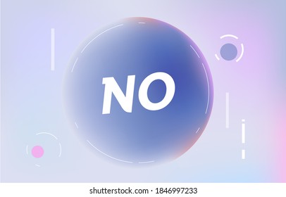NO on in design banner. vector template for web, print, presentation
