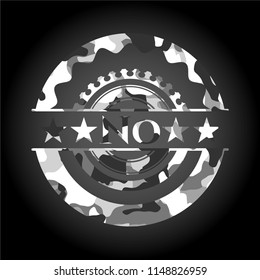 No on grey camouflage texture